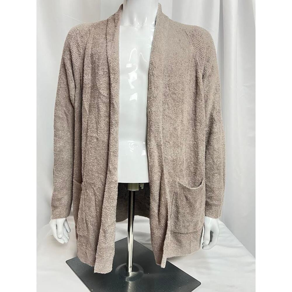 NWT! Barefoot Dreams CozyChic Lite Gray Collared Patch Pocket Cardigan Size-3X